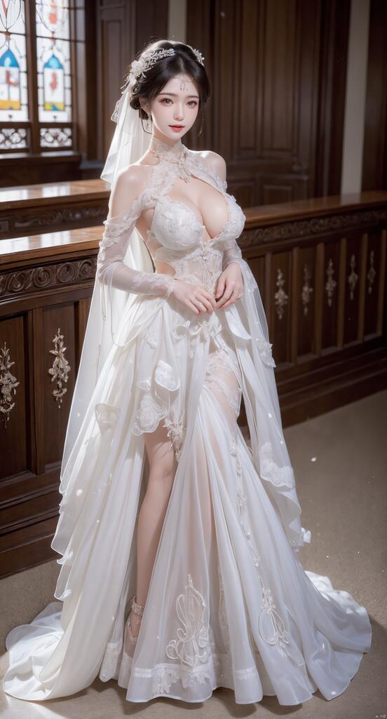 白色婚纱_婚恋小包 - AI美女写真