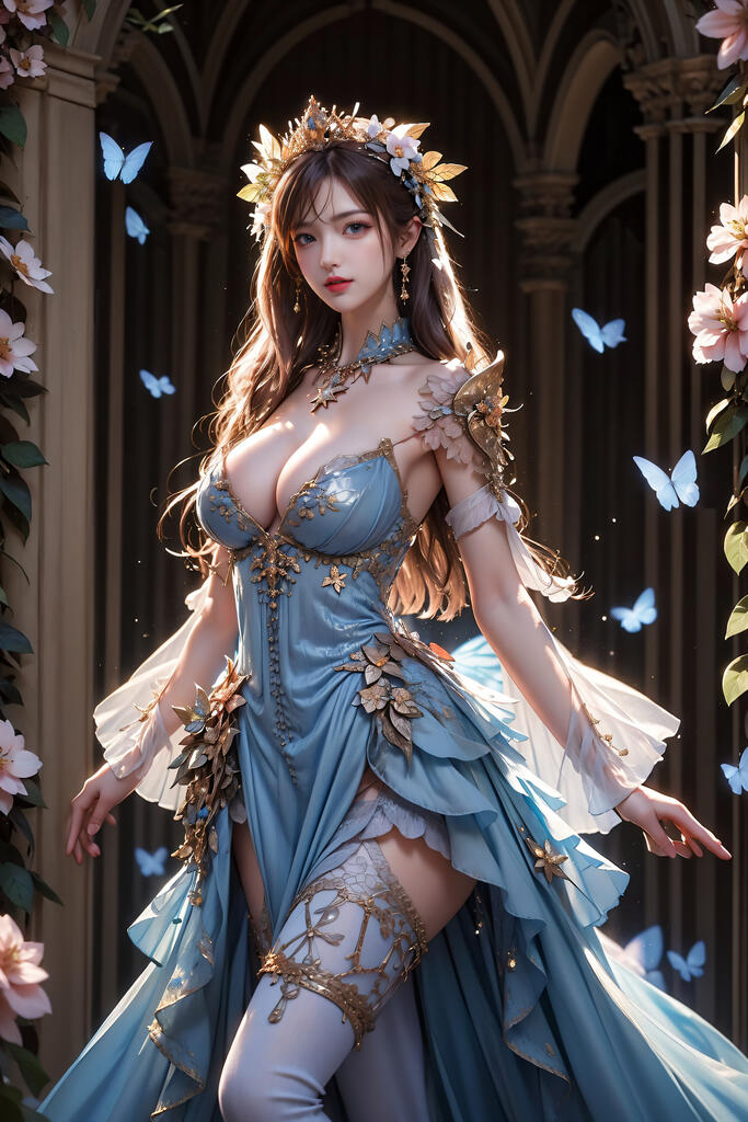精灵公主_蝴蝶系列 - AI美女写真